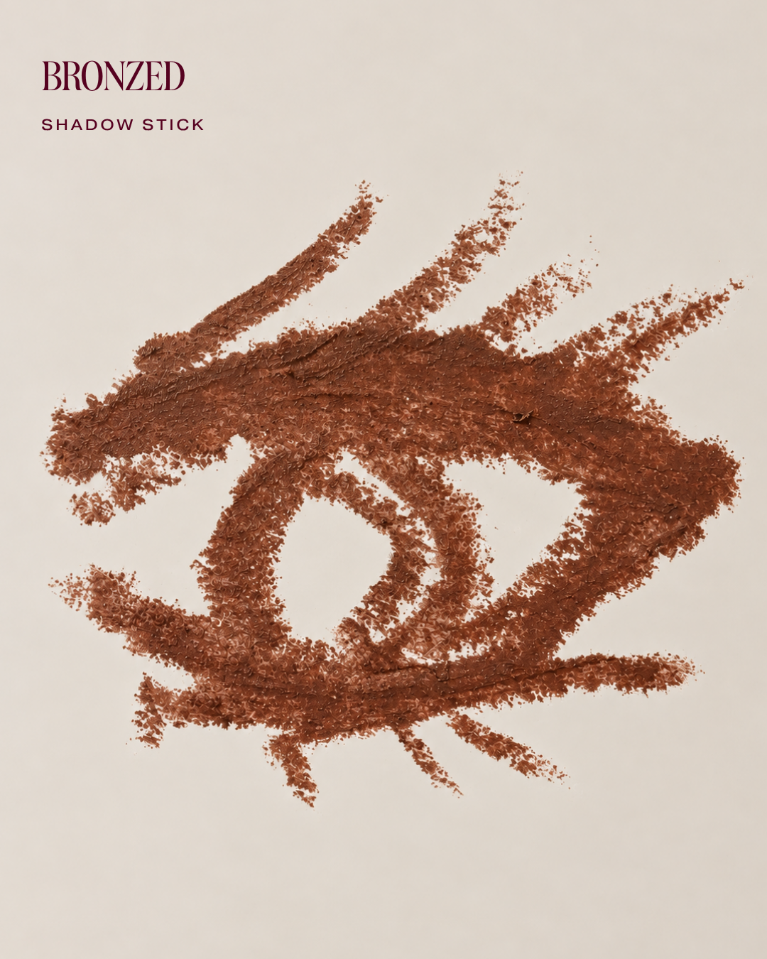 Shadow Stick swatch in Bronzed, a warm copper bronze