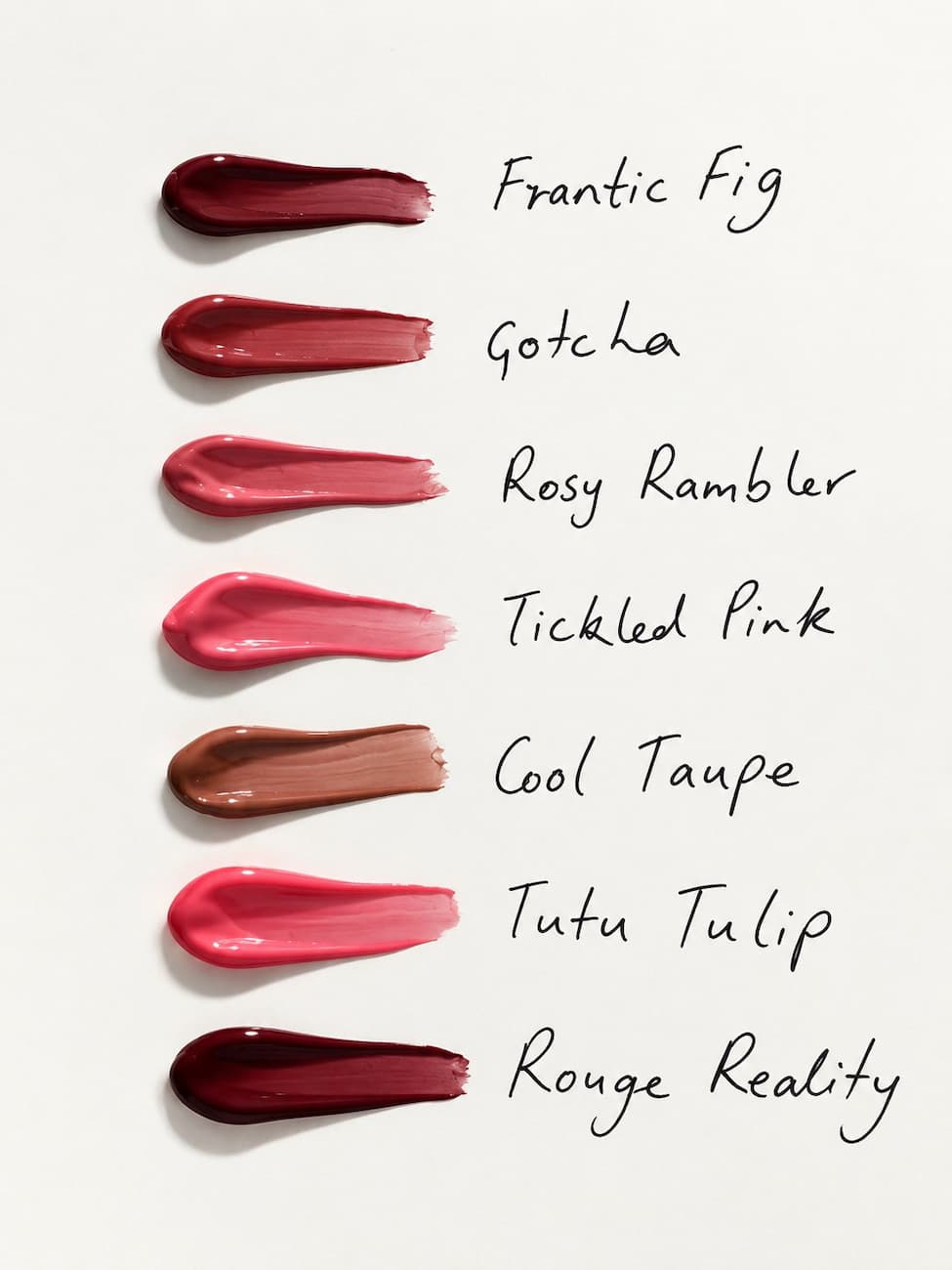 Lip Grip shade swatches
