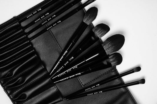 10-piece vegan makeup brush set and case — Max & Louie