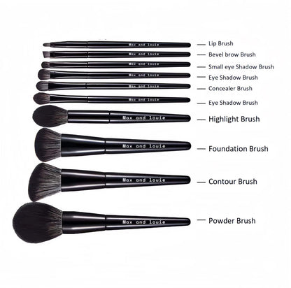 10 pc brush set and case