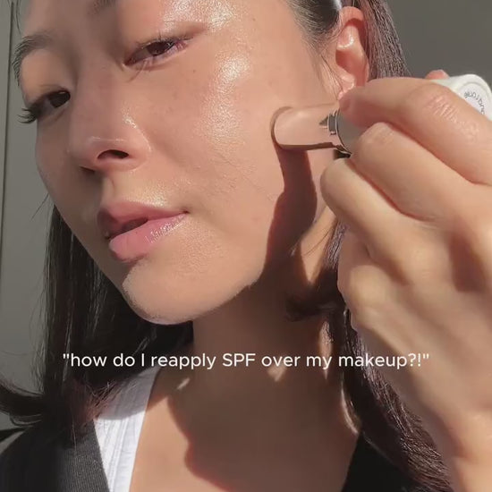 How to reapply SPF over makeup with Hydra Shield SPF 50 setting spray