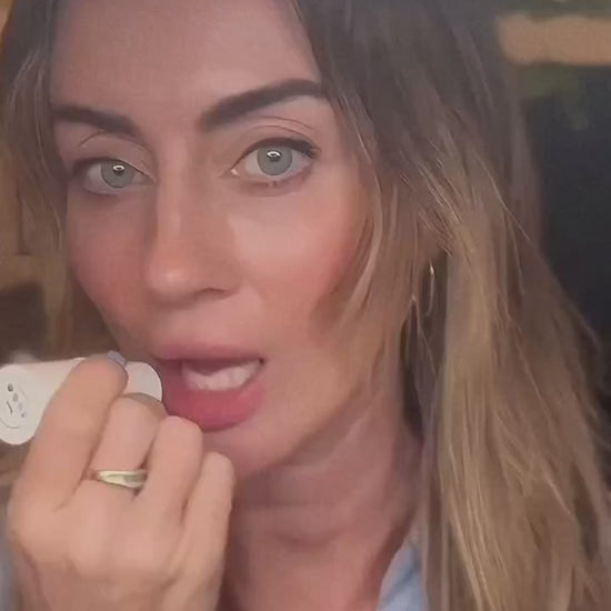 Nat using the Blush Stick on cheeks and lips