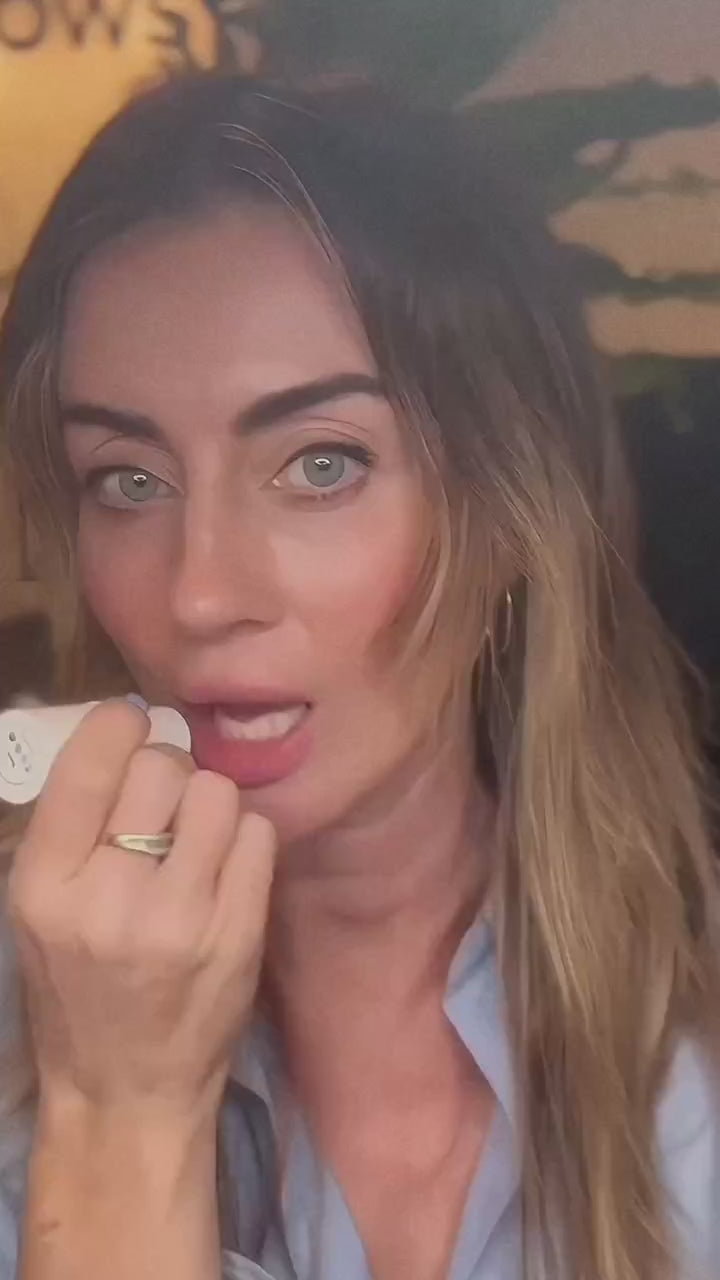 Nat using the Blush Stick on cheeks and lips